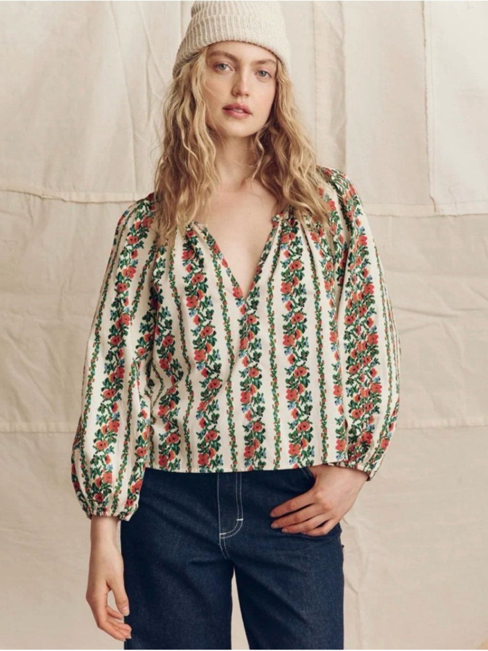 NWT The Great. THE CHARIOT TOP. - Tapestry Floral